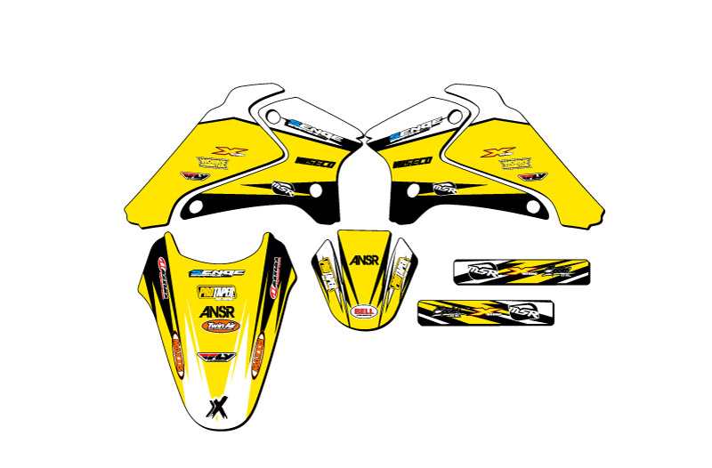 Kit de gráficos Senge Amarillo 2001-2007 DRZ 125 VELOCITY compatible con Suzuki - Imagen 2 de 10