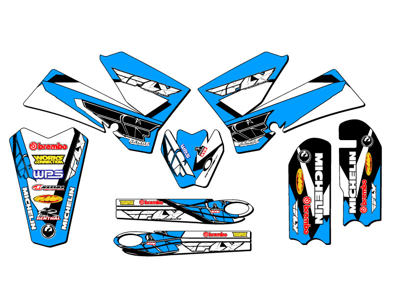 2006-2012 SX 85 13 FLY Sky Blue Senge Graphics Kit Compatible with KTM - Picture 2 of 10