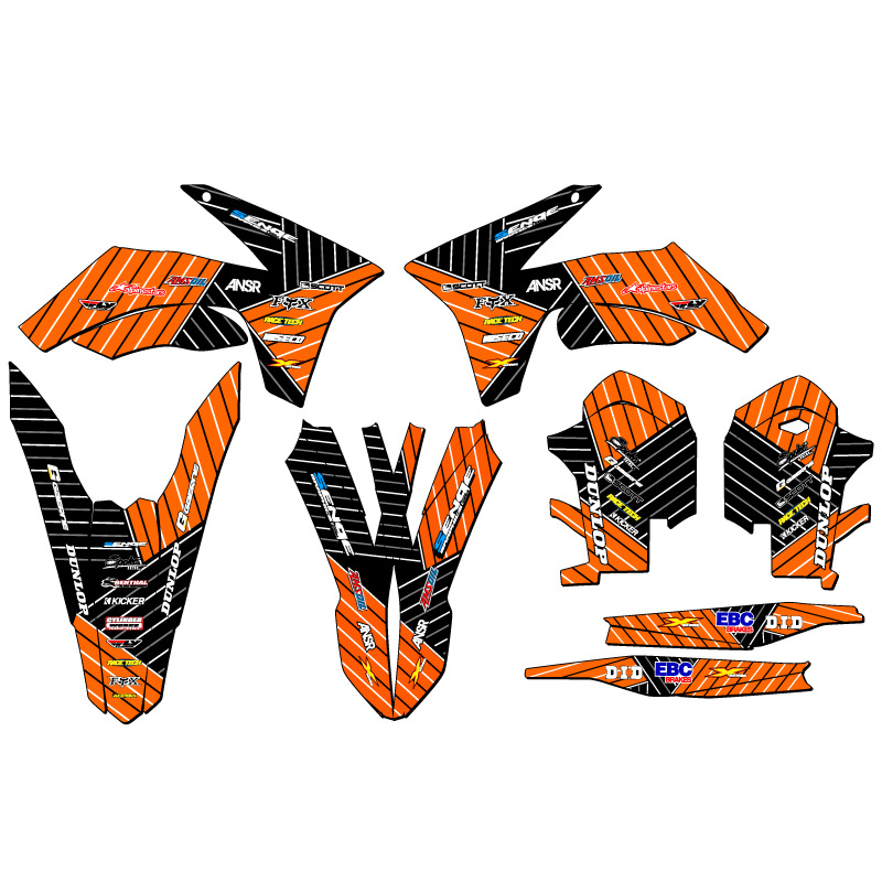 2012-2013 EXC-F RACE SERIES Orange Senge kit de gráficos compatible con KTM - Imagen 2 de 10