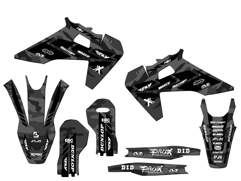 2019-2022 FX APACHE Grey Senge Graphics Kit Compatible with Husqvarna - Picture 2 of 10