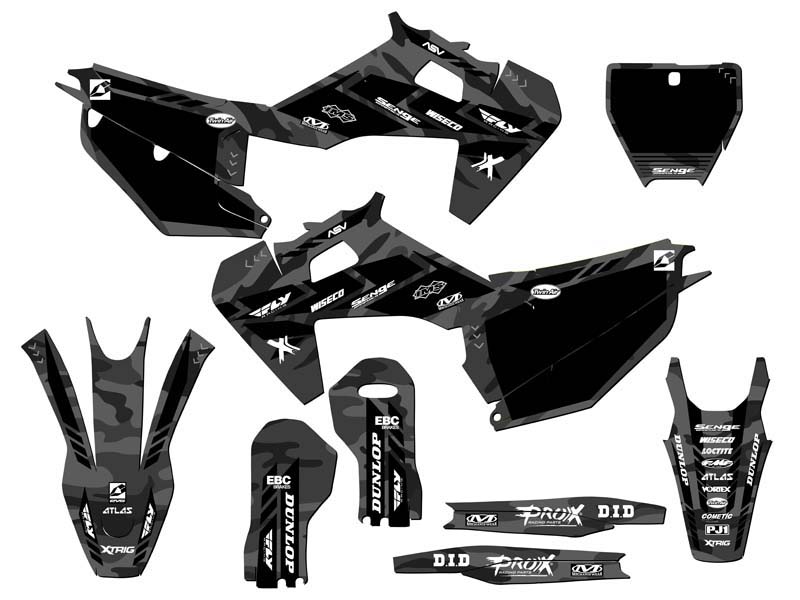2019-2022 FX APACHE Grey Senge Graphics Kit Compatible with Husqvarna - Picture 5 of 10