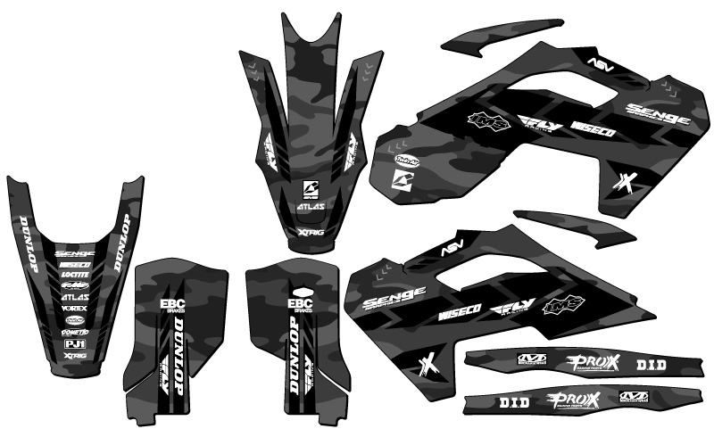 2023-2025 FX APACHE Grey Senge Graphics Kit Compatible with Husqvarna - Picture 2 of 10
