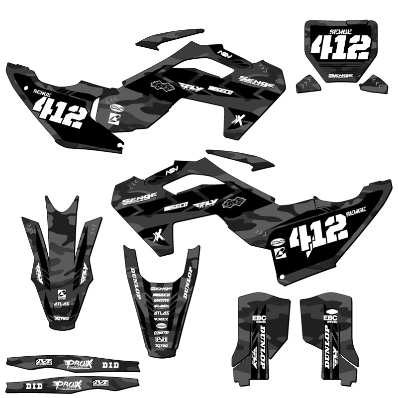 2023-2025 FX APACHE Grey Senge Graphics Kit Compatible with Husqvarna - Picture 8 of 10