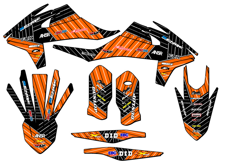 2020-2023 EXC-F RACE SERIES Orange Senge Graphics Kit Compatible with KTM - Bild 2 von 10
