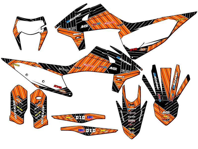 2020-2023 EXC-F RACE SERIES Orange Senge Graphics Kit Compatible with KTM - Bild 5 von 10