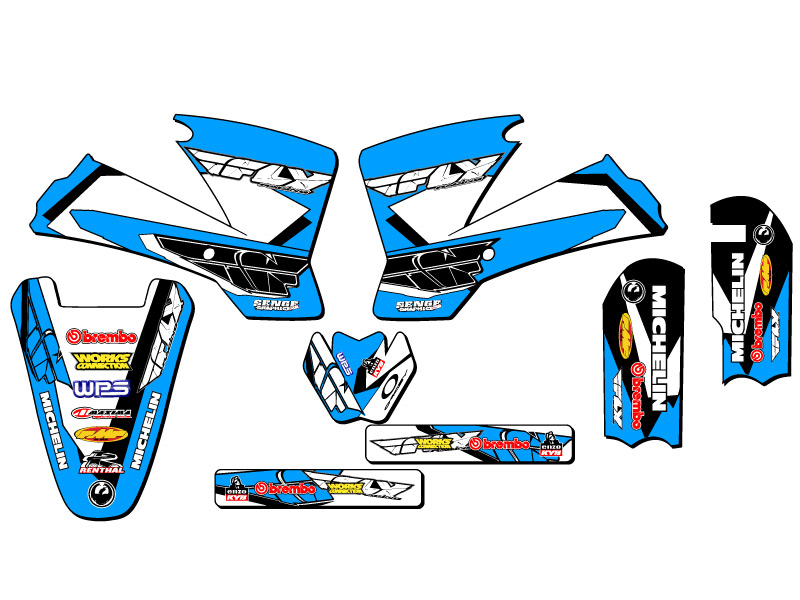 2002-2008 SX 65 13 FLY Sky Blue Senge Graphics Kit Compatible with KTM - Picture 2 of 10