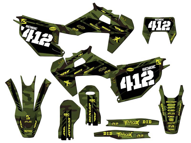 Kit de gráficos FE APACHE 2020-2023 verde Senge compatible con Husqvarna - Imagen 8 de 10