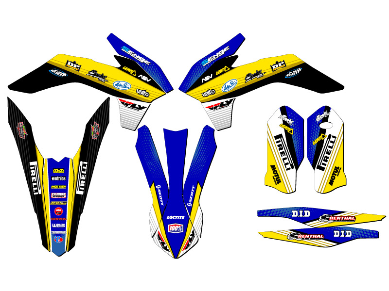 Kit de gráficos EXC-F RICOCHET Blue Senge 2016 compatible con KTM - Imagen 2 de 10