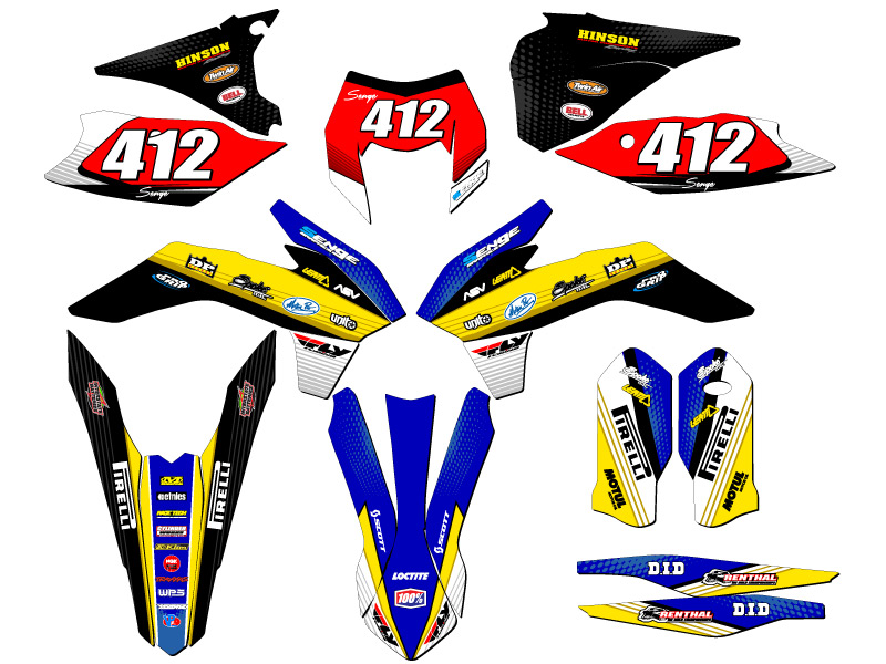 Kit de gráficos EXC-F RICOCHET Blue Senge 2016 compatible con KTM - Imagen 8 de 10