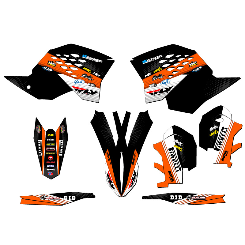 2008-2011 EXC-F RICOCHET Orange Senge Graphics Kit Compatible with KTM - Picture 2 of 10