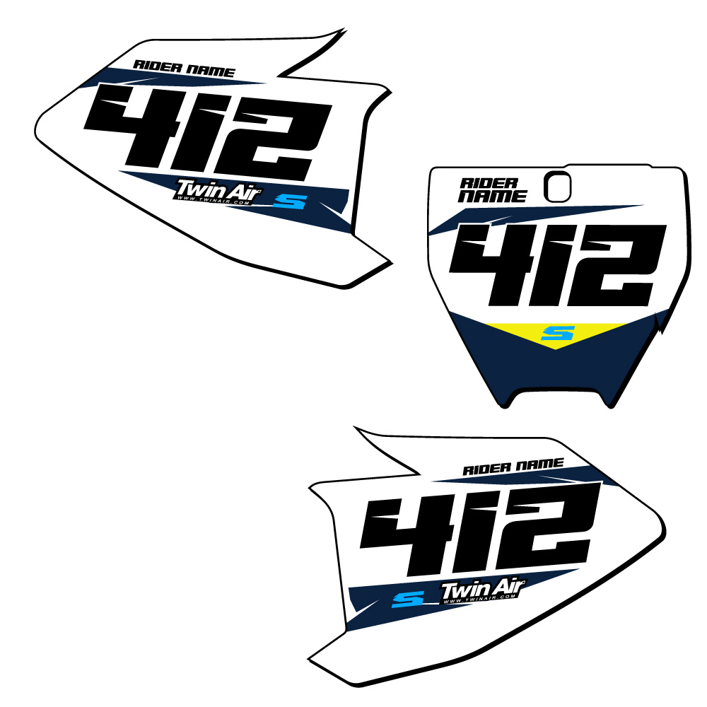 Kit de gráficos Senge TC 65 SG64 Custom MX Number Plates compatible con Husqvarna - Imagen 5 de 7