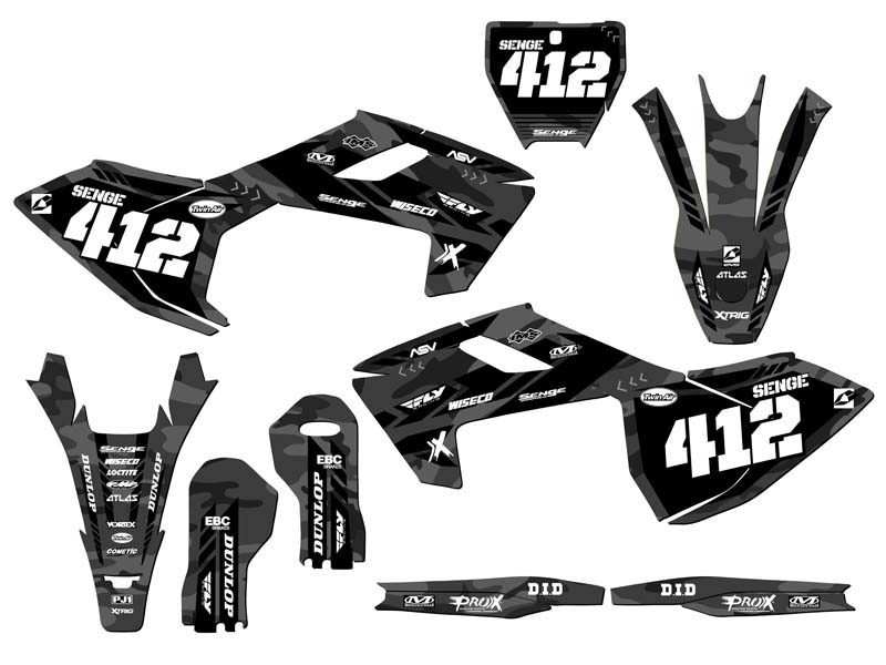2016-2018 FC APACHE Grey Senge Graphics Kit Compatible with Husqvarna - Picture 8 of 10