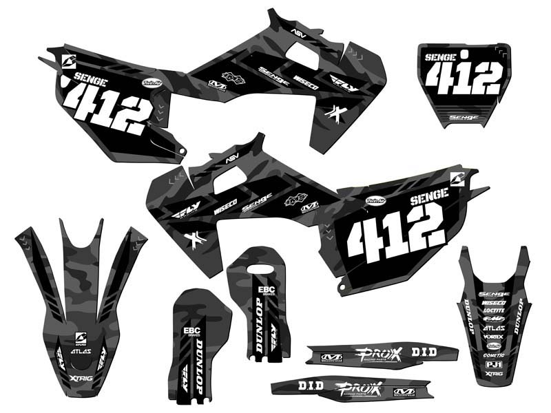 2019-2022 FC APACHE Grey Senge Graphics Kit Compatible with Husqvarna - Picture 8 of 10