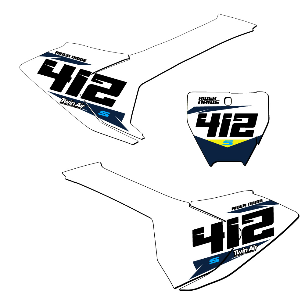 FX SG64 Custom MX Number Plates Senge Graphics Kit Compatible with Husqvarna - Picture 2 of 10