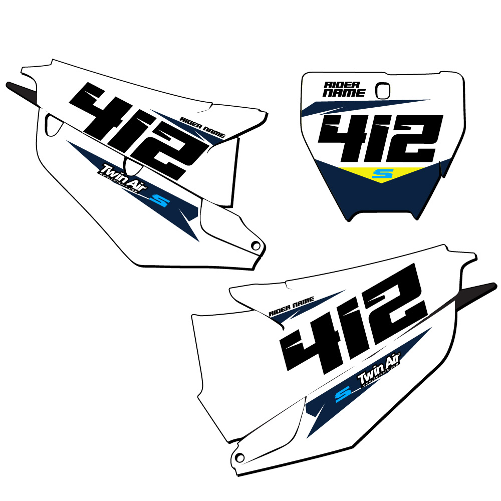 FX SG64 Custom MX Number Plates Senge Graphics Kit Compatible with Husqvarna - Picture 5 of 10