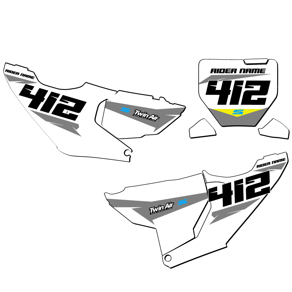 FX SG64 Custom MX Number Plates Senge Graphics Kit Compatible with Husqvarna - Picture 8 of 10