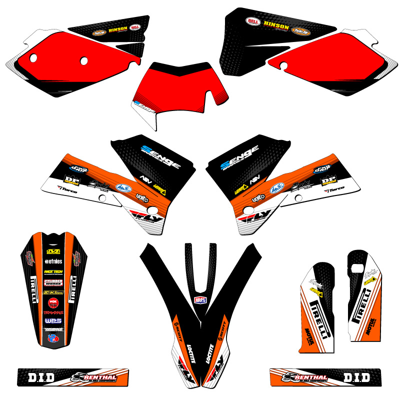 2007 EXC-F RICOCHET Orange Senge Graphics Kit Compatible with KTM - Foto 5 di 10