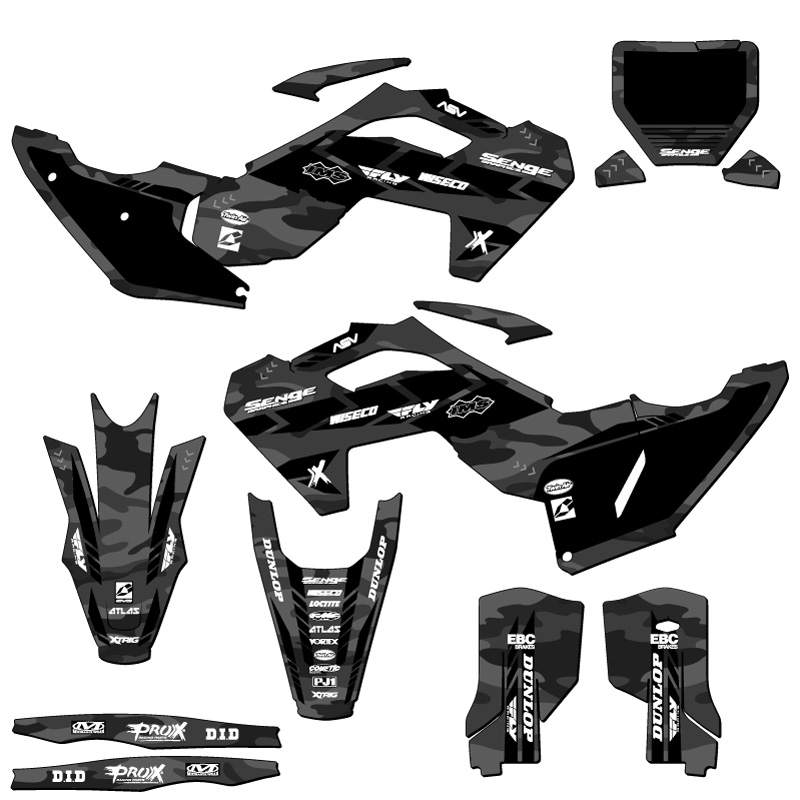 2023-2025 TC APACHE Grey Senge Graphics Kit Compatible with Husqvarna - Picture 5 of 10