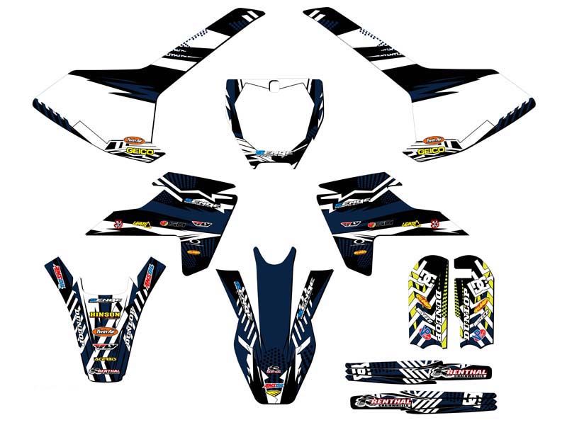 2016-2018 TC 65 MAYHEM Blue Senge Graphics Kit Compatible with Husqvarna - Picture 5 of 10