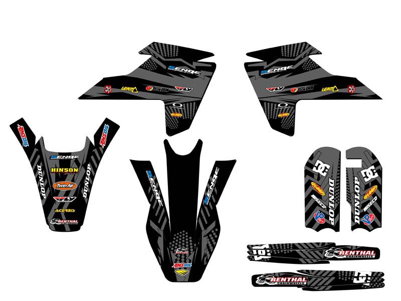 Kit de gráficos TC 65 MAYHEM 2016-2018 Black Senge compatible con Husqvarna - Imagen 2 de 10