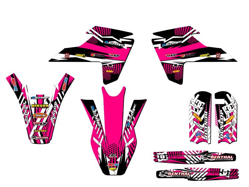 2016-2018 TC 65 MAYHEM Pink Senge kit de gráficos compatible con Husqvarna - Imagen 2 de 10