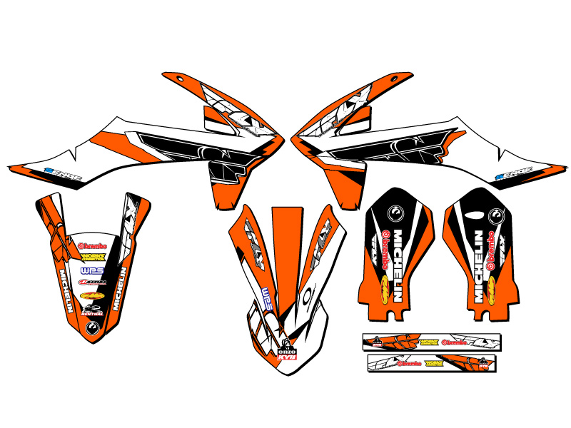 2019-2023 SX 50 13 FLY Orange Senge Graphics Kit Compatible with KTM - Picture 2 of 10
