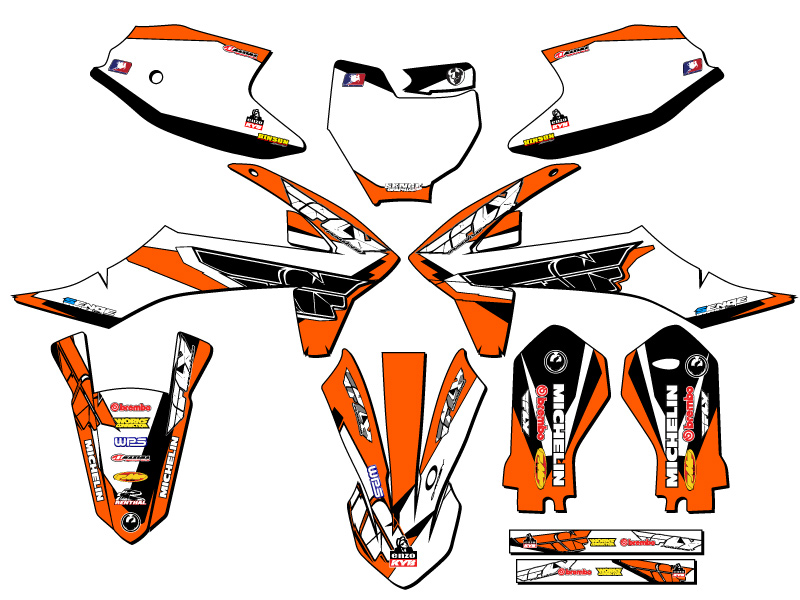 2019-2023 SX 50 13 FLY Orange Senge Graphics Kit Compatible with KTM - Picture 5 of 10