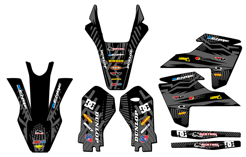 Kit de gráficos TC 50 MAYHEM Black Senge 2020-2023 compatible con Husqvarna - Imagen 2 de 10