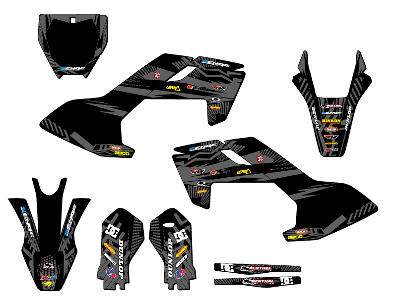 Kit de gráficos TC 50 MAYHEM Black Senge 2020-2023 compatible con Husqvarna - Imagen 5 de 10