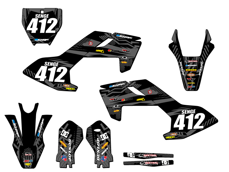 Kit de gráficos TC 50 MAYHEM Black Senge 2020-2023 compatible con Husqvarna - Imagen 8 de 10