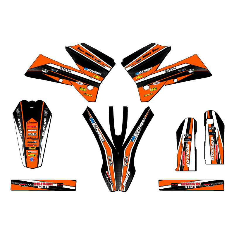 2007 EXC-F VIGOR Orange Senge Graphics Kit Compatible with KTM - Picture 2 of 10