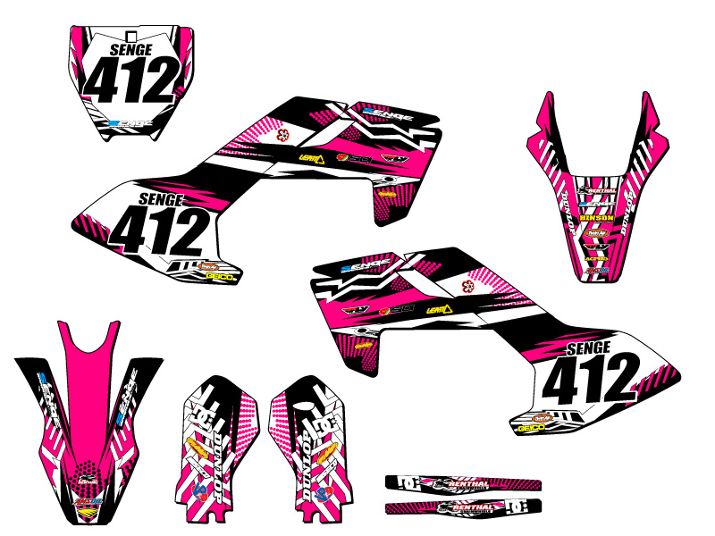 Kit de gráficos TC 50 MAYHEM rosa Senge 2020-2023 compatible con Husqvarna - Imagen 8 de 10