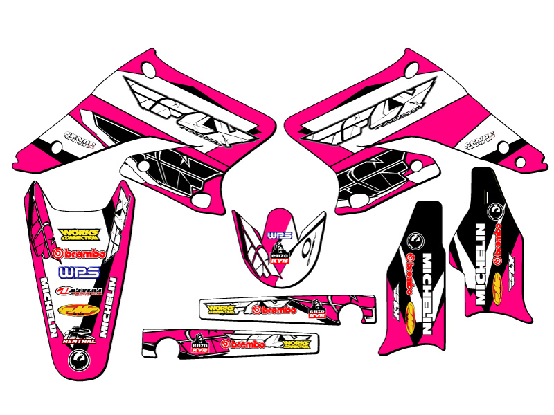2004-2006 RMZ 250 13 FLY Pink Senge Graphics Kit Compatible with Suzuki - Picture 2 of 10
