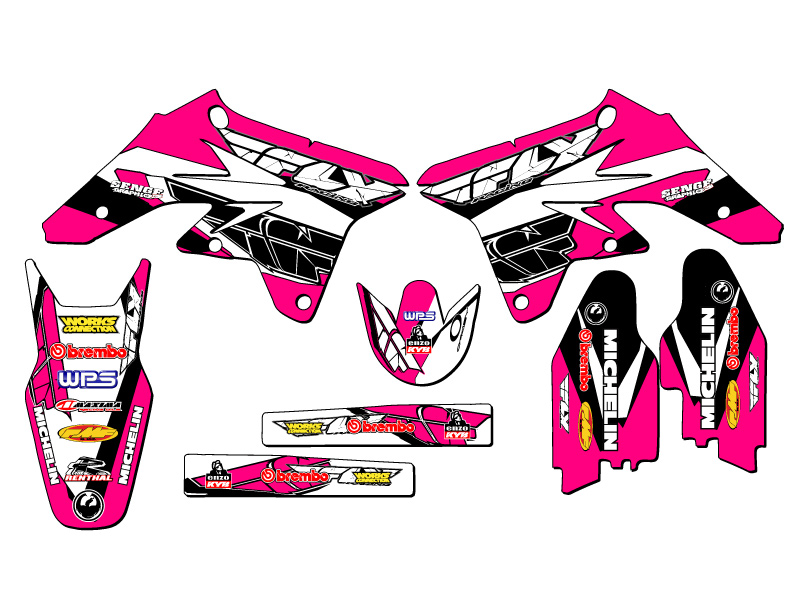 2007-2009 RMZ 250 13 FLY Pink Senge Graphics Kit Compatible with Suzuki - Picture 2 of 10
