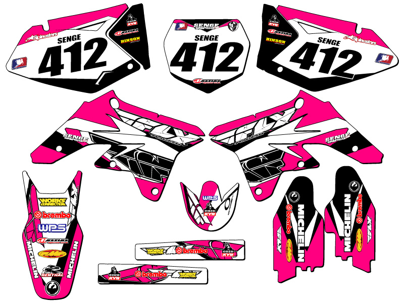 2007-2009 RMZ 250 13 FLY Pink Senge Graphics Kit Compatible with Suzuki - Picture 8 of 10