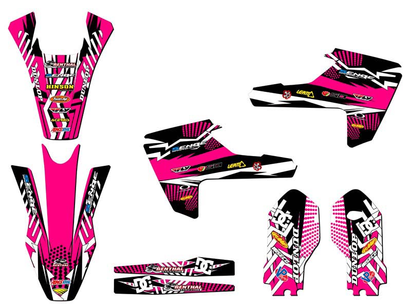 2018-2023 TC 85 MAYHEM Pink Senge Graphics Kit Compatible with Husqvarna - Bild 2 von 10