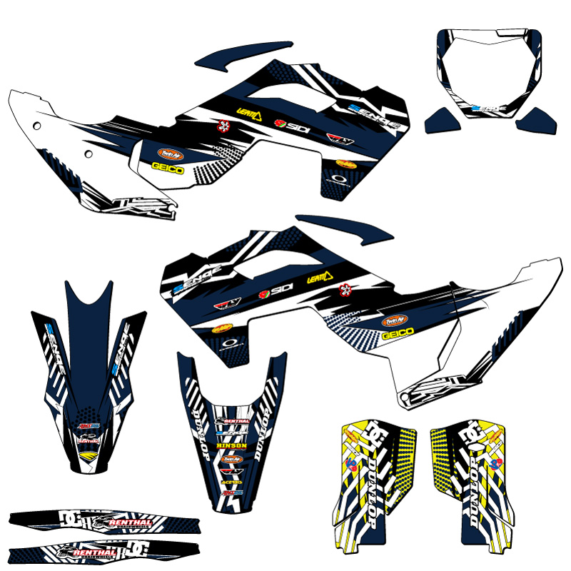 2023-2025 FX MAYHEM Blue Senge Graphics Kit Compatible with Husqvarna - Picture 5 of 10