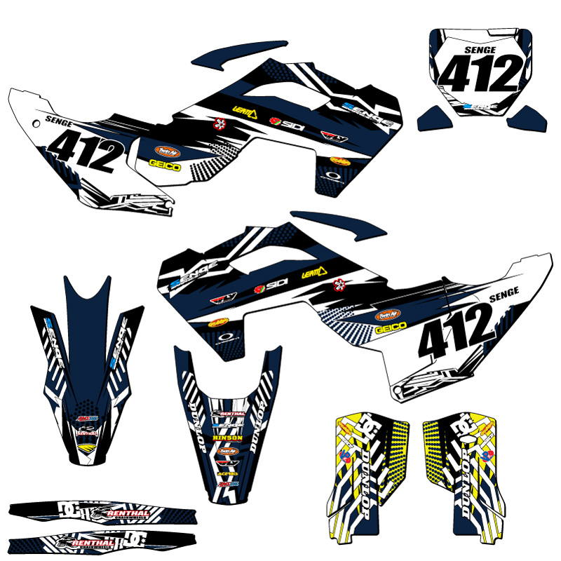 2023-2025 FX MAYHEM Blue Senge Graphics Kit Compatible with Husqvarna - Picture 8 of 10
