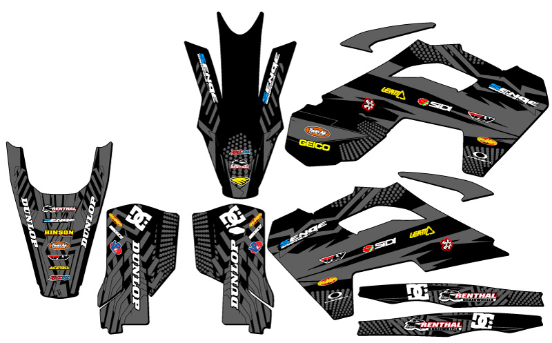 2023-2025 FX MAYHEM Black Senge Graphics Kit Compatible with Husqvarna - Picture 2 of 10