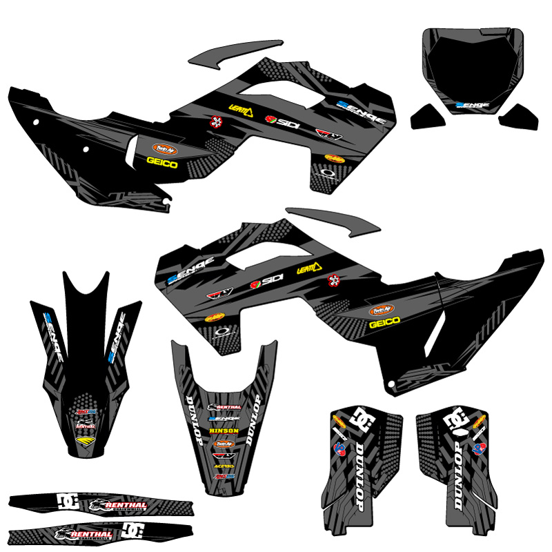2023-2025 FX MAYHEM Black Senge Graphics Kit Compatible with Husqvarna - Picture 5 of 10