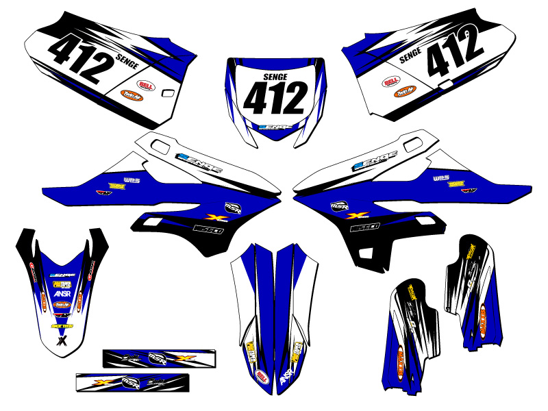 2022-2023 YZ 85 VELOCITY Blue Senge Graphics Kit Compatible with Yamaha - Picture 8 of 10