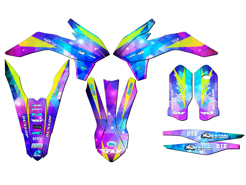 Kit de gráficos EXC-F SPACE KADET Galaxy Senge 2016 compatible con KTM - Imagen 2 de 10