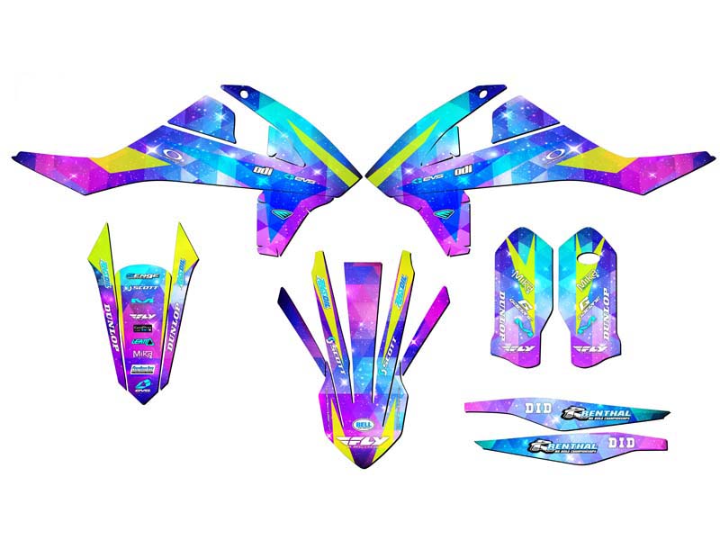 2017-2019 EXC-F SPACE KADET Galaxy Senge Graphics Kit Compatible with KTM - Picture 2 of 10