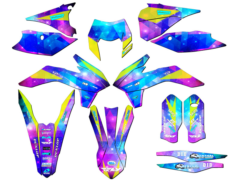 Kit de gráficos EXC-F SPACE KADET Galaxy Senge 2016 compatible con KTM - Imagen 5 de 10
