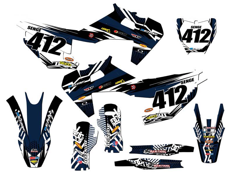 Kit de gráficos FC MAYHEM Blue Senge 2019-2022 compatible con Husqvarna - Imagen 8 de 10