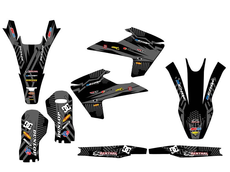 2016-2018 FC MAYHEM Black Senge Graphics Kit Compatible with Husqvarna - Picture 2 of 10