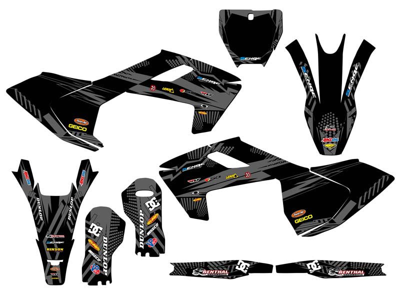 2016-2018 FC MAYHEM Black Senge Graphics Kit Compatible with Husqvarna - Picture 5 of 10