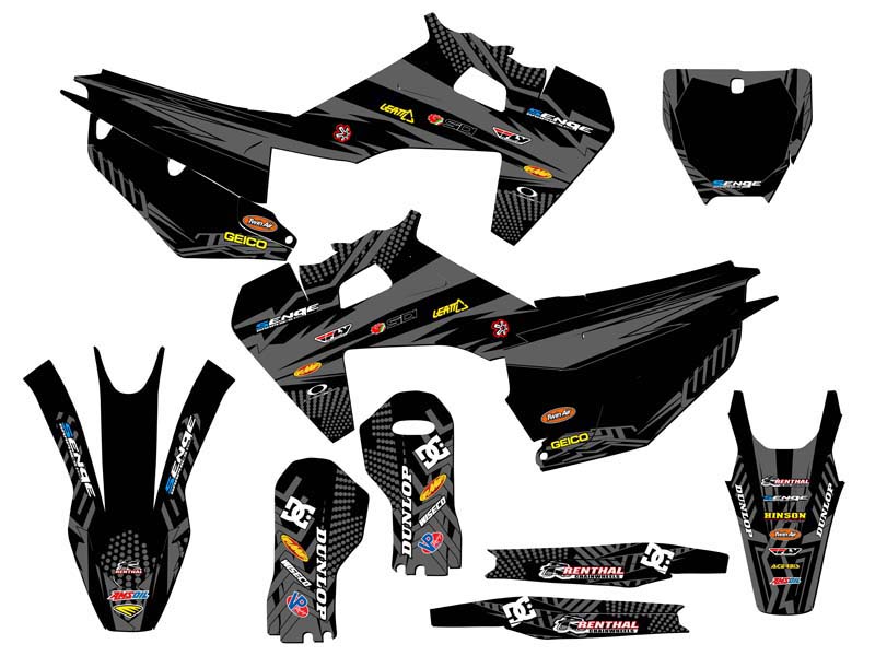 Kit de gráficos FC MAYHEM Black Senge 2019-2022 compatible con Husqvarna - Imagen 5 de 10