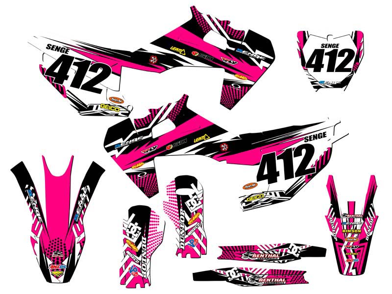 Kit de gráficos FC MAYHEM rosa Senge 2019-2022 compatible con Husqvarna - Imagen 8 de 10