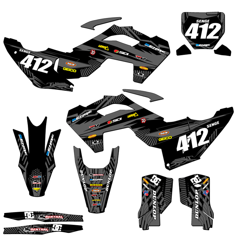 2023-2025 FC MAYHEM Black Senge Graphics Kit Compatible with Husqvarna - Picture 8 of 10